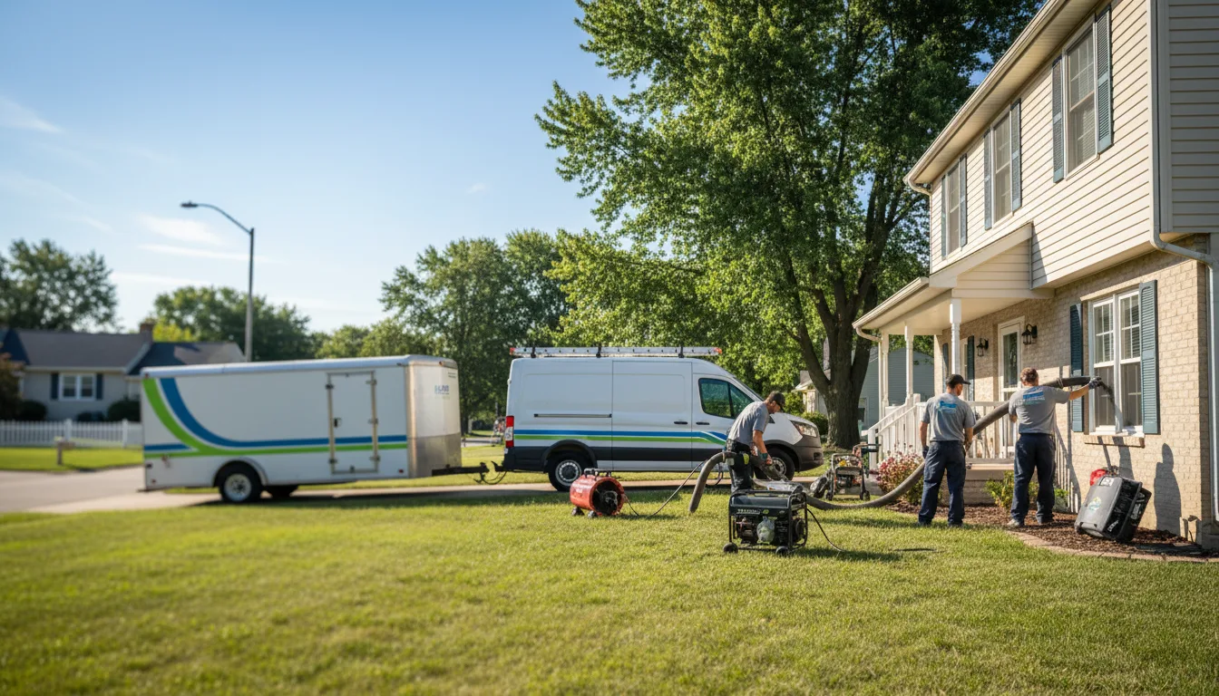 Flooded Basement Restoration And Cleanup With Repair in Norman, IN near me
